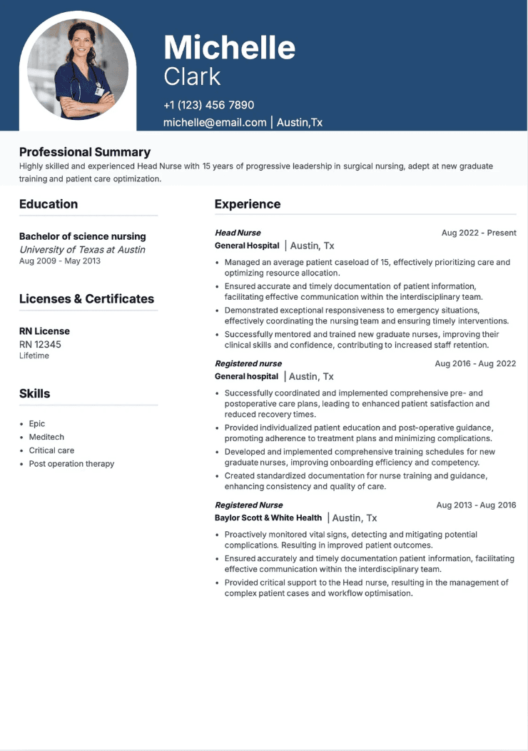 Classic Template - Nurse Resume Template